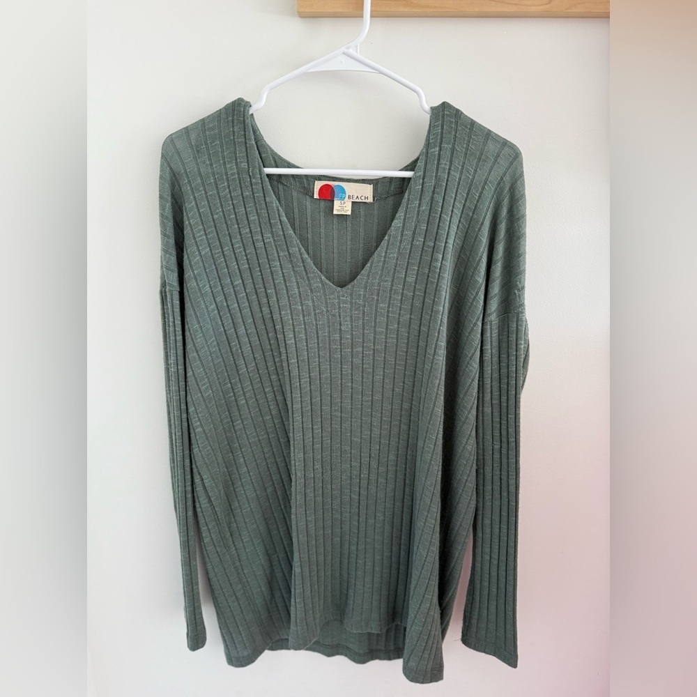 FP Beach Olive V-Neck Tunic